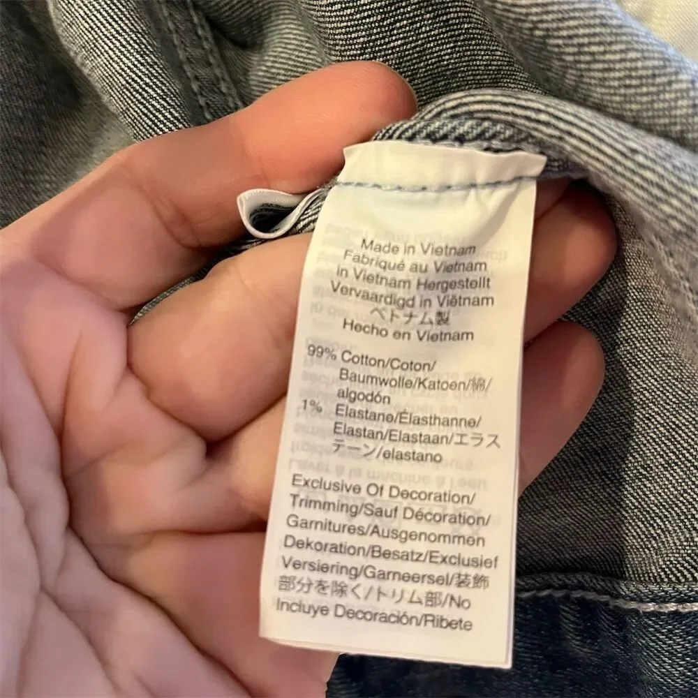 J.Crew Mercantile Women's 3XL Blue Denim Jacket Classic Fit Casual Valentine’s - Picture 5 of 9